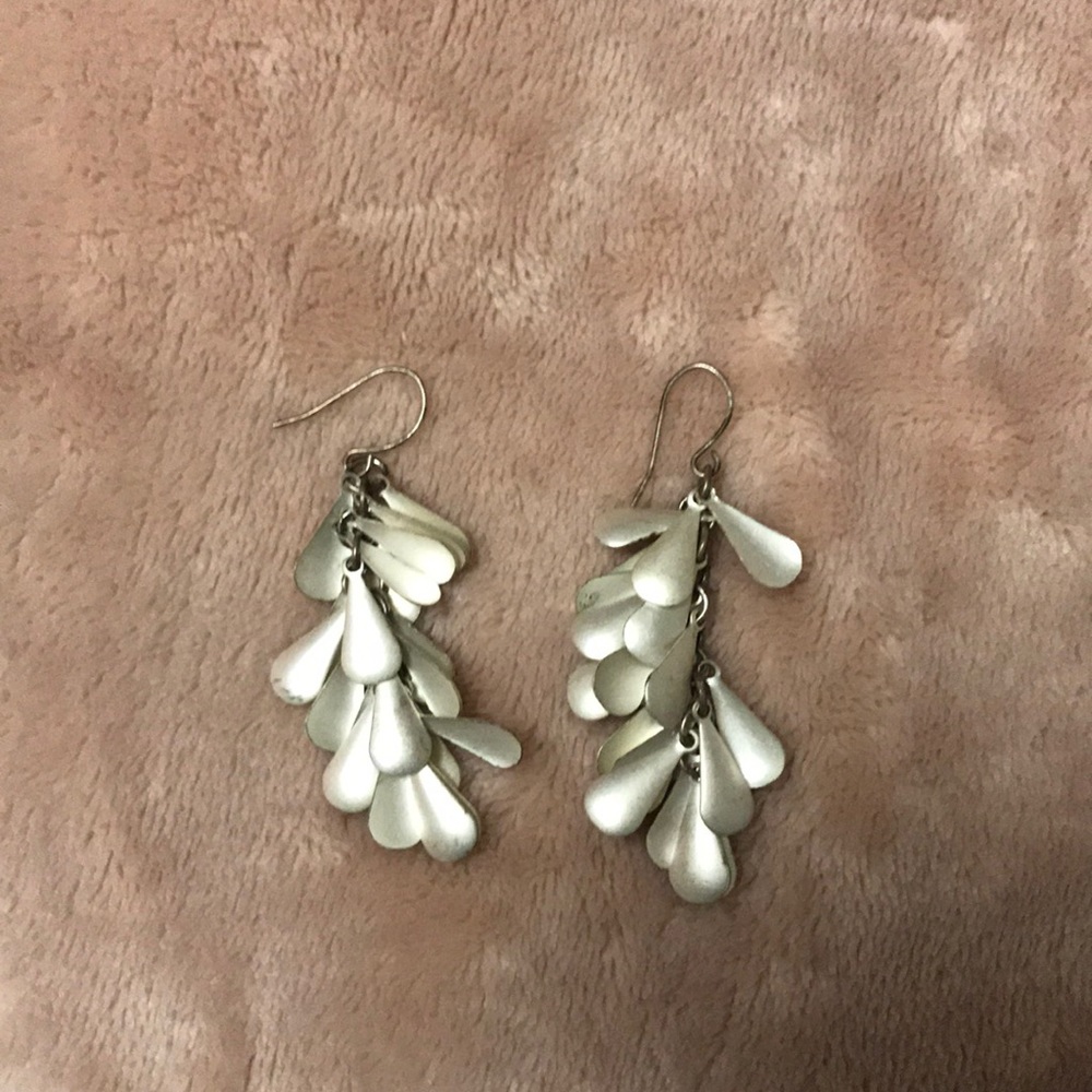 Silver dangle earrings